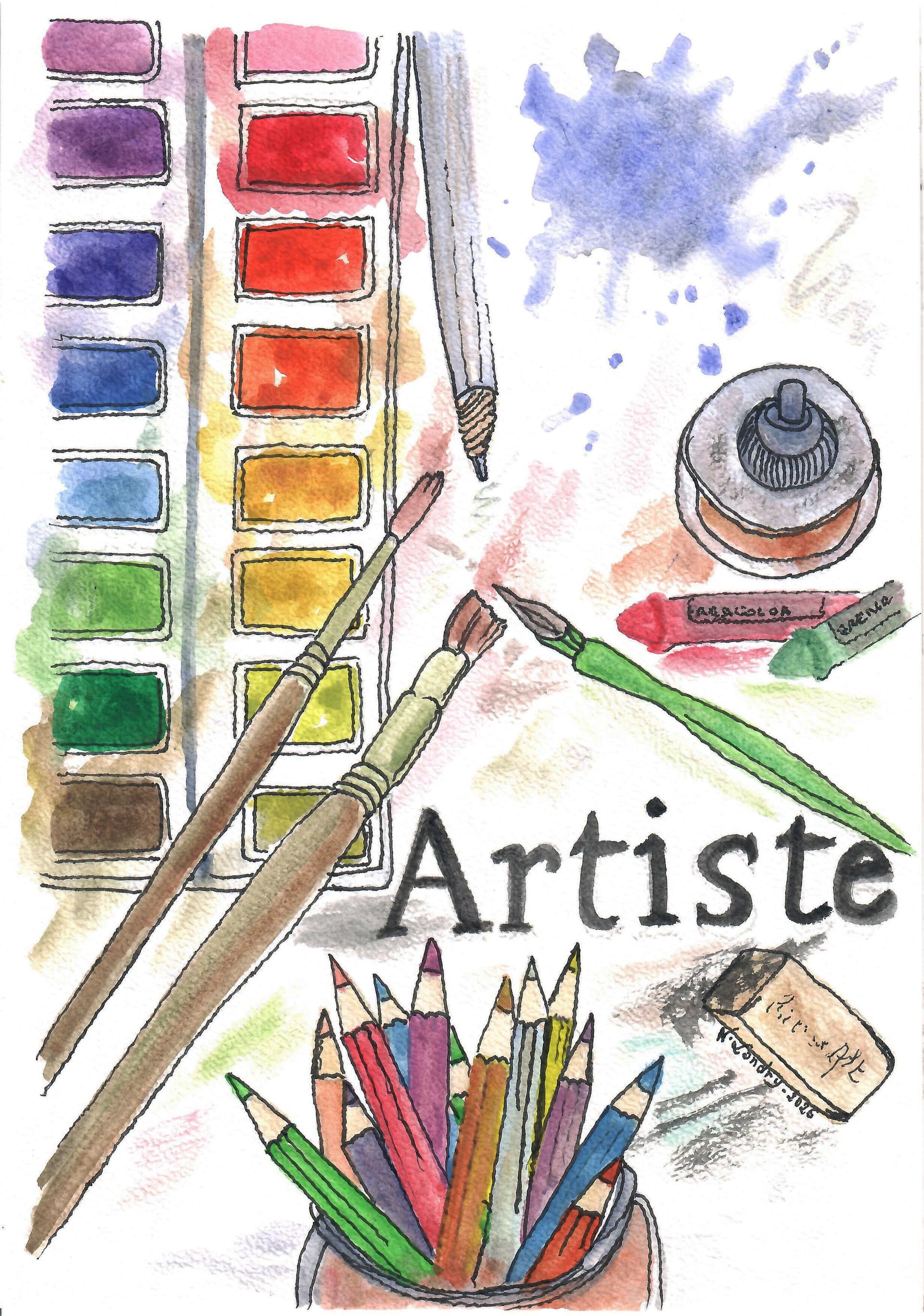 Artist Tools and Watercolors