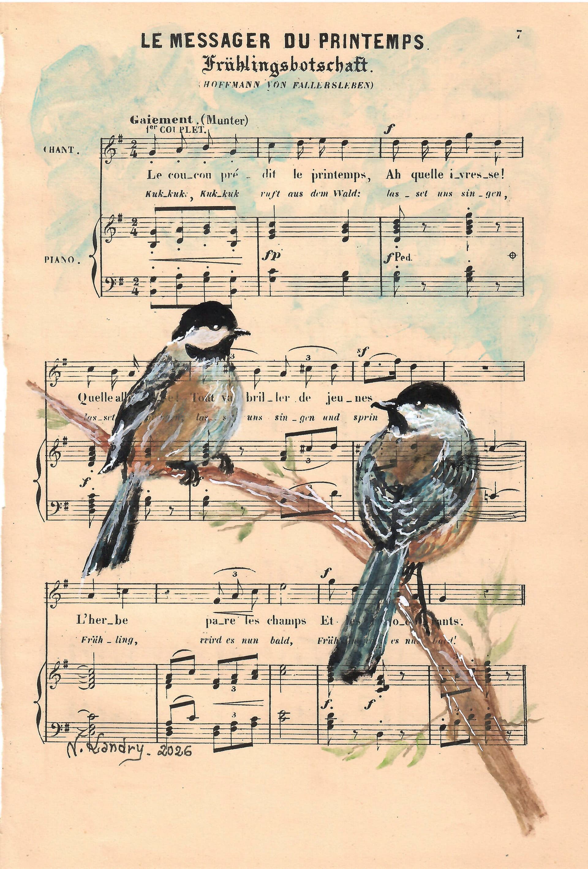 Chickadees on Sheet Music