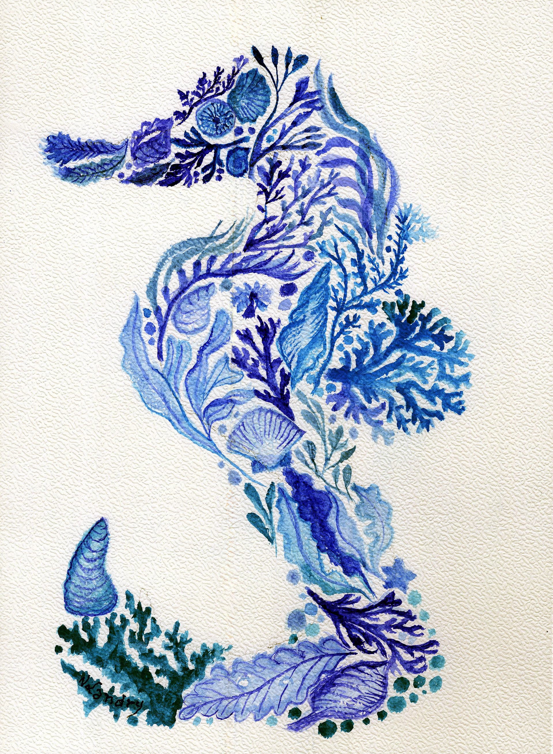 Blue Seahorse