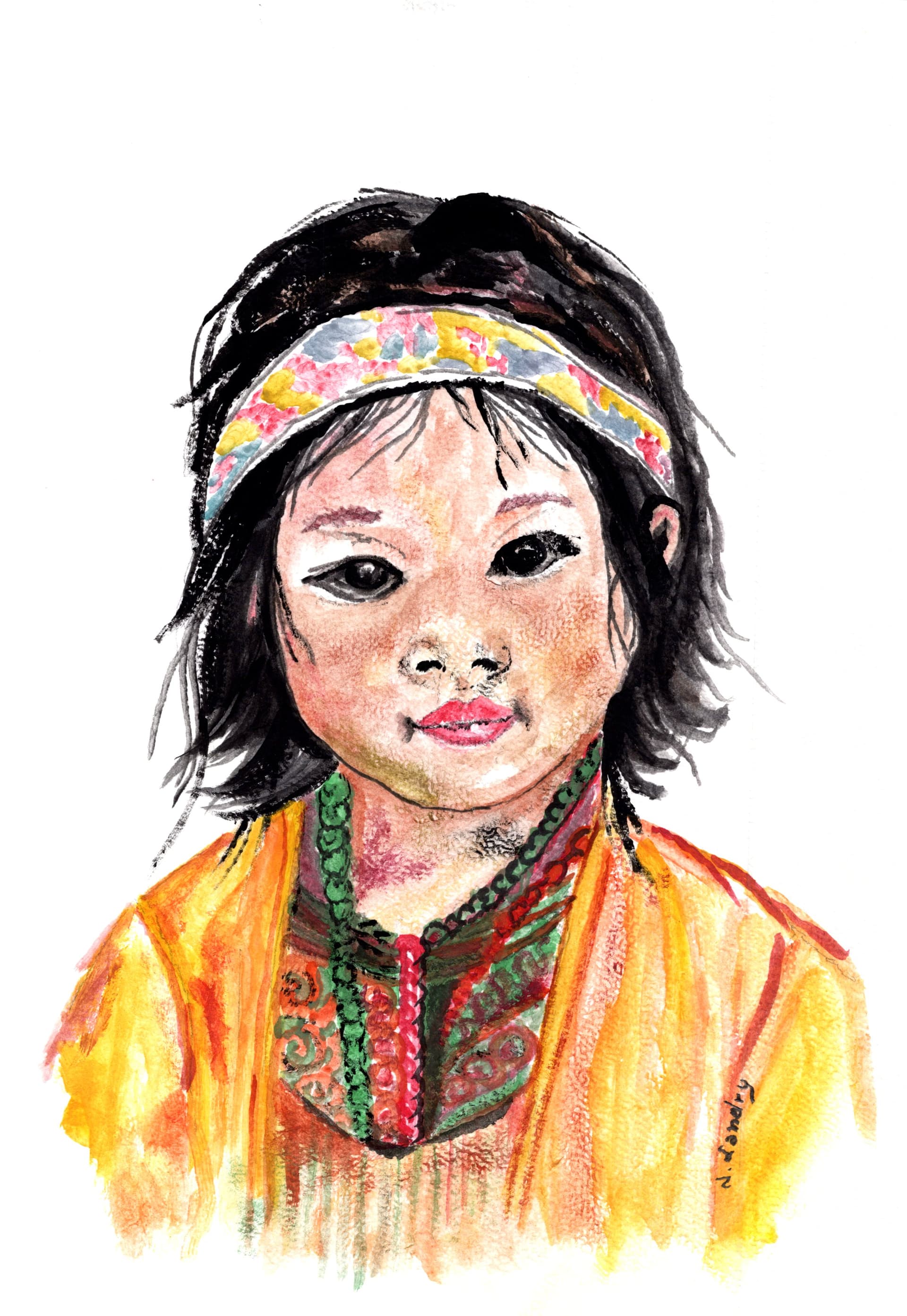 Young Tibetan Girl Portrait