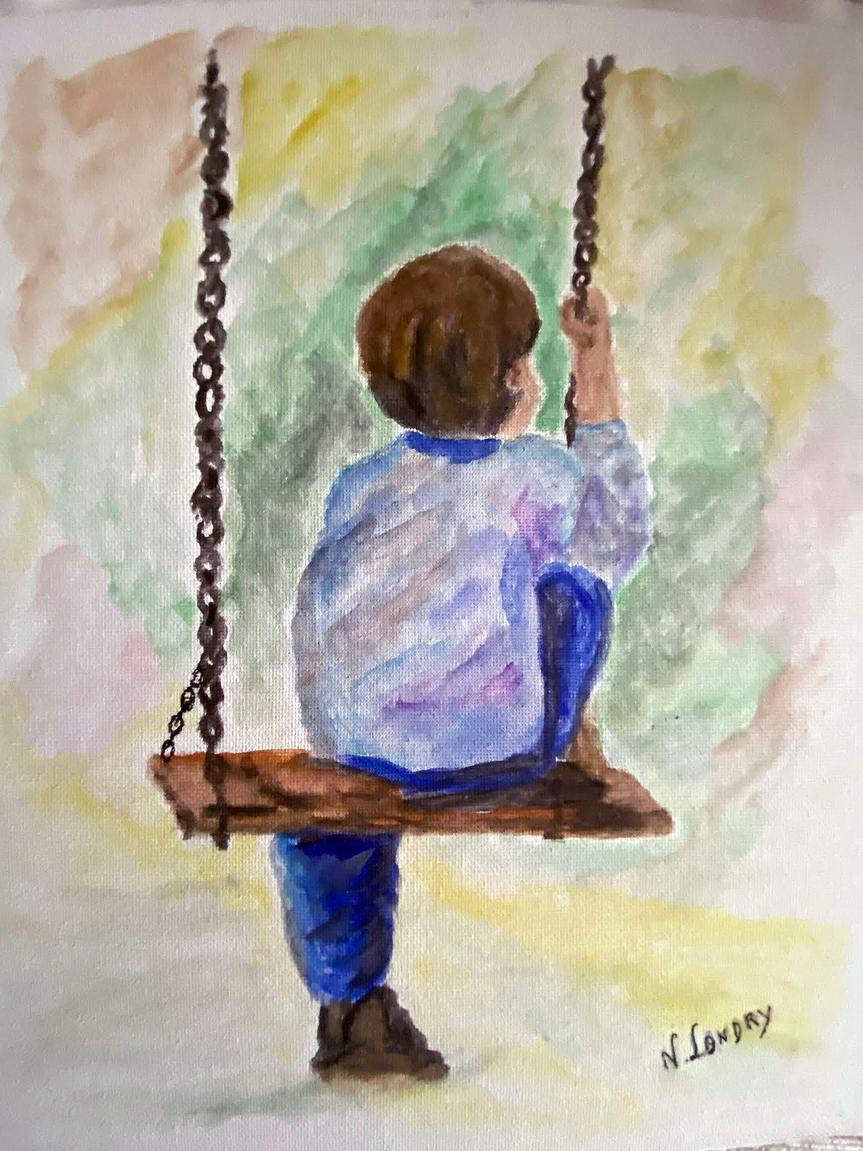 Child on Swing