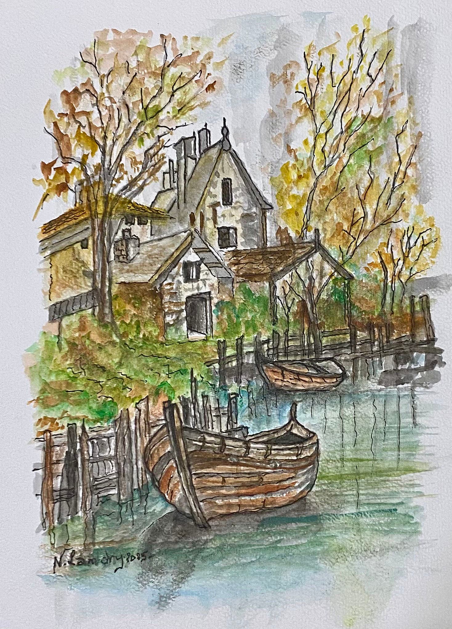 Cottage by River