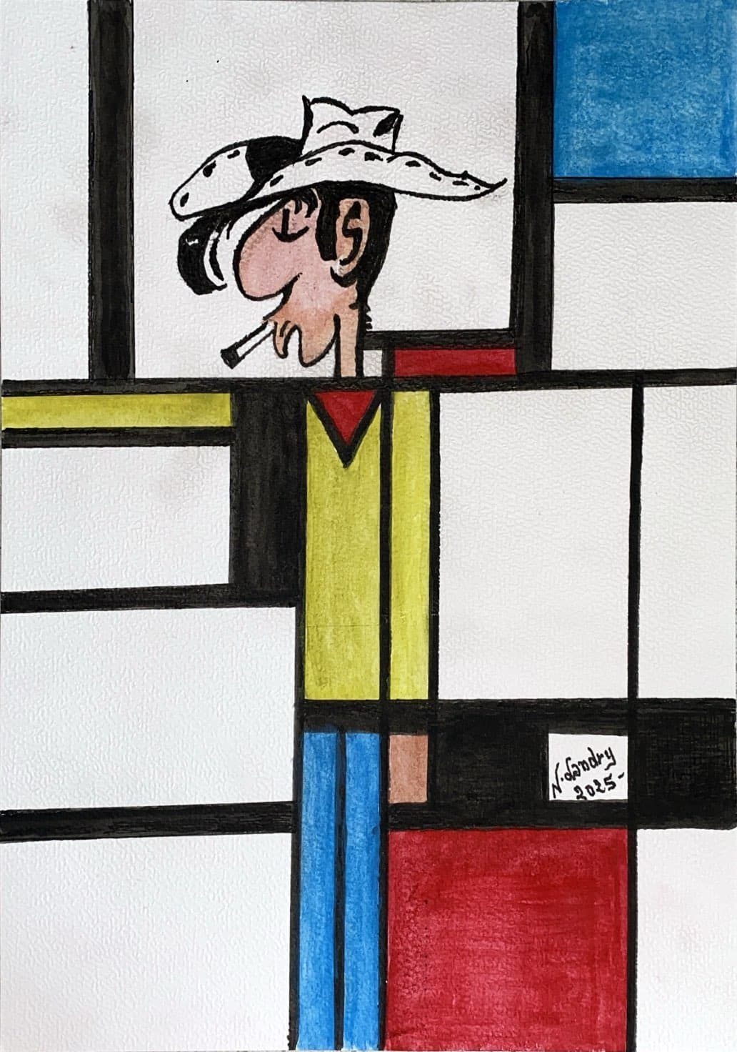 Lucky Luke in a Color Grid