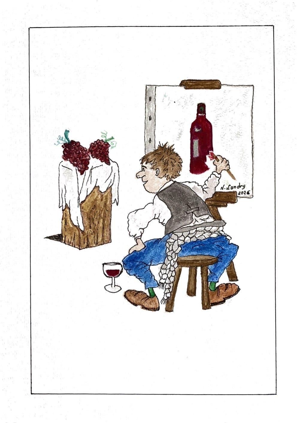 把葡萄画成酒的画家