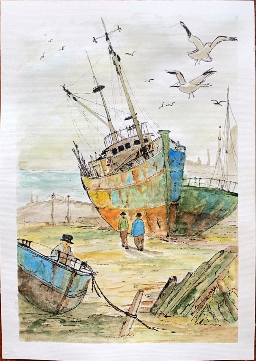 Weathered Boats on the Shore