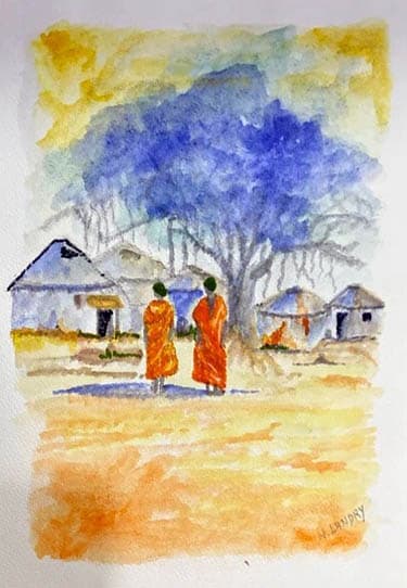 Women Under the Blue Tree